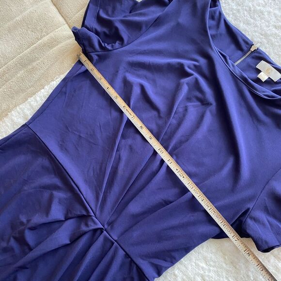 Charming Charlie's Navy Blue Short Sleeve Dress Size Medium - Picture 2 of 8